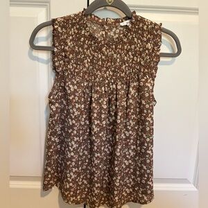 Floral Sleeveless Blouse